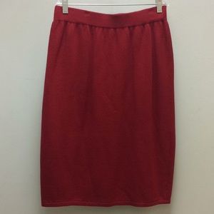 St. John Collection by Marie Gray knit skirt Red